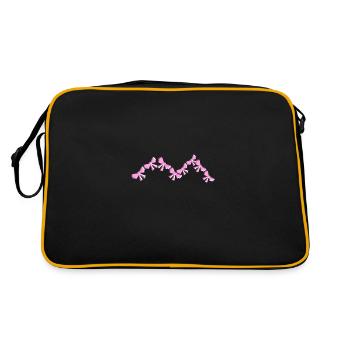 symbole de boucle voler rose angulaire - Sac Retro - noir/or - Dos