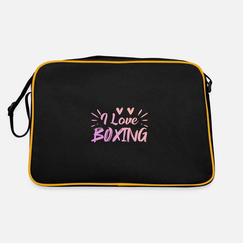 Ich liebe Boxen Retro Tasche