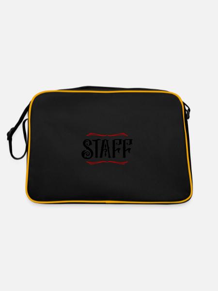Membre du personnel - Sac Retro - noir/or - Dos