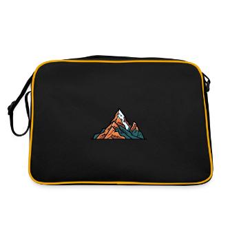 Mountains Symbol - Retro Tasche - Schwarz/Gold - Hinten