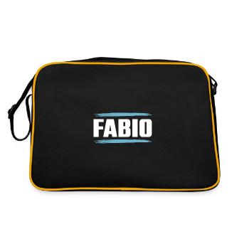 Fabio - Retro Tasche - Schwarz/Gold - Hinten