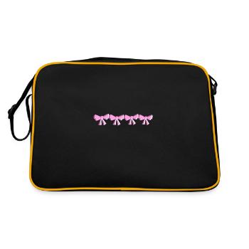 loop symbol fly four pink shiny - Retro Bag - black/gold - Back