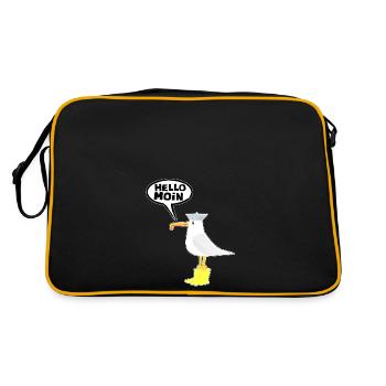 Hello Seagull Rubber Boots Hello Moin - Retro Tasche - Schwarz/Gold - Hinten