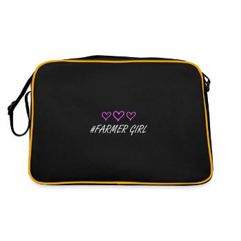 Fermier Fille Fille Coeur Amour - Sac Retro - noir/or - Dos