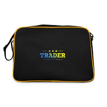Trader Beruf - Retro Tasche - Schwarz/Gold - Hinten