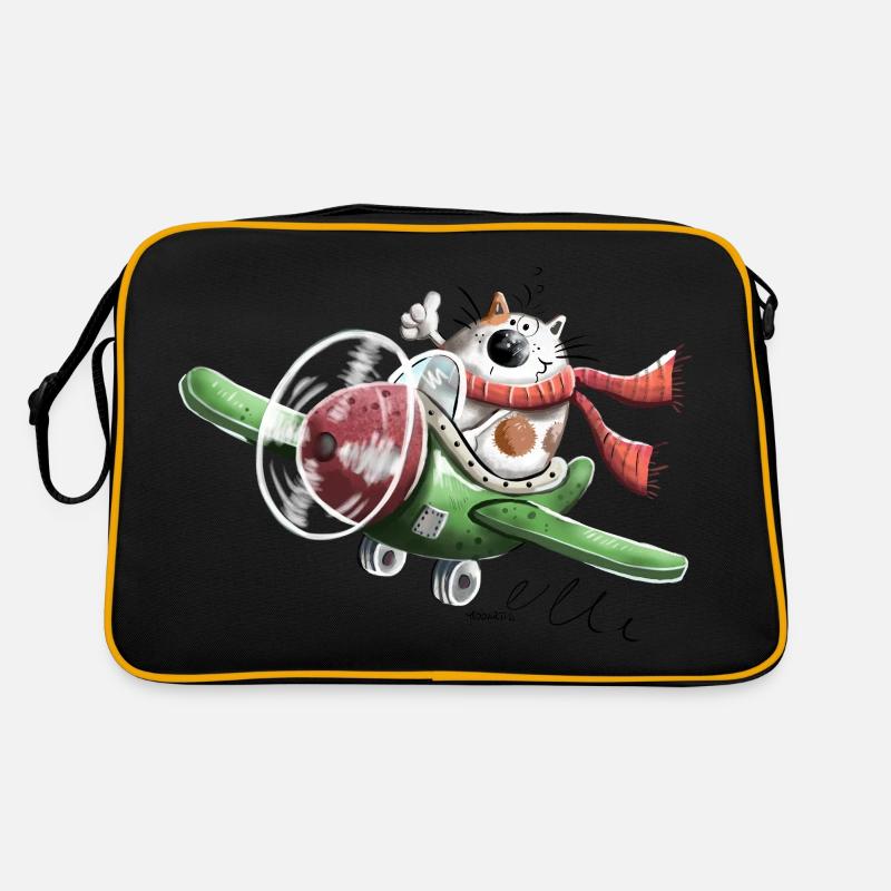 Pilote Chat - Sac Retro - noir/or