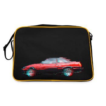 AE 86 caught in glitch - Retro Bag - black/gold - Back