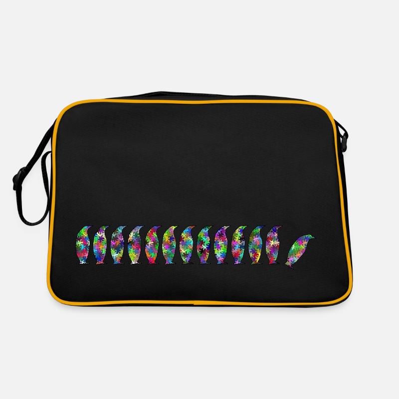 Pinguine mit Gekko Retro Tasche