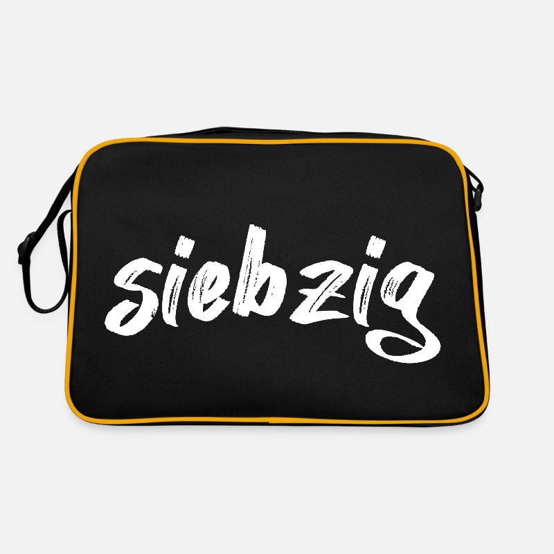 Siebzig Schriftzug Retro Tasche