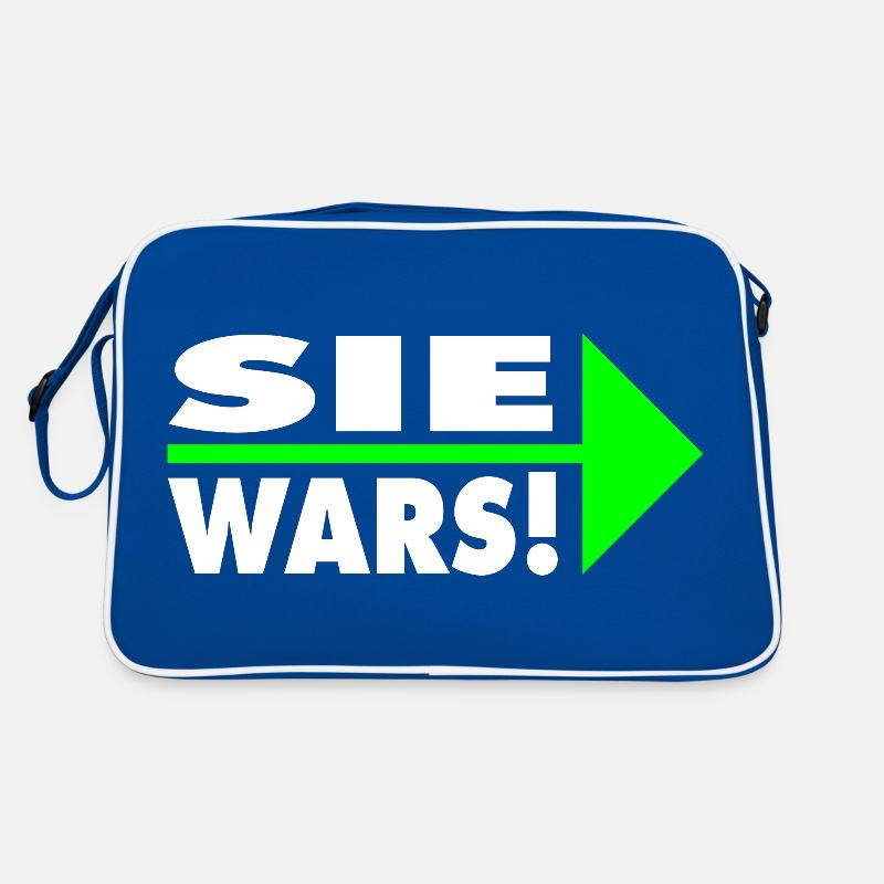 Sie wars! Partner- oder Partyshirt Retro Tasche
