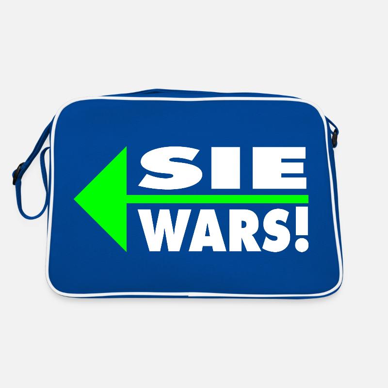 Sie wars! Partner- oder Partyshirt Retro Tasche