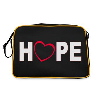 De l’espoir avec du cœur - Sac Retro - noir/or - Dos