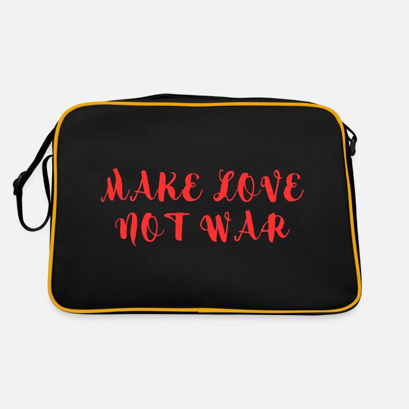 LIEBE MACHEN, NICHT KRIEG Retro Tasche