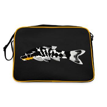 Zebra oto, Tiger oto wels. Otocinclus cocama - Retro Bag - black/gold - Back
