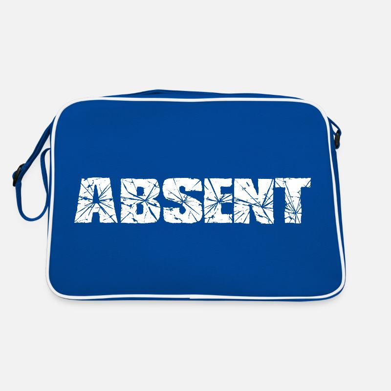 Absent - abwesend, Spruch Retro Tasche