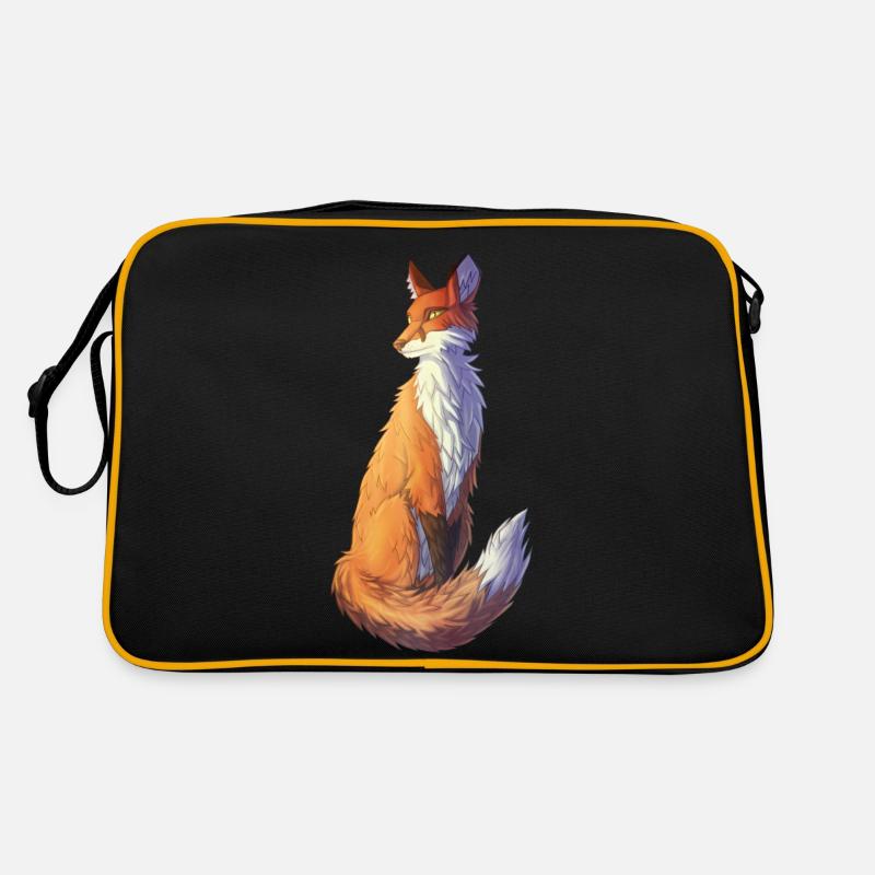 Fuchs im Comicstil Retro Tasche