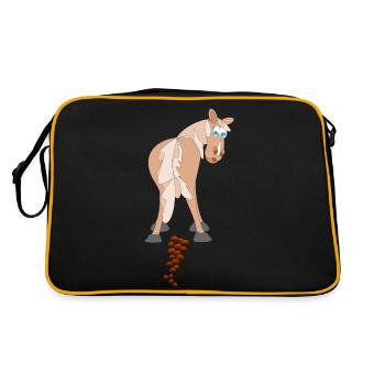 Horse Dung - Retro Bag - black/gold - Back