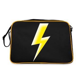 Smiley Flash - Retro Tasche - Schwarz/Gold - Hinten