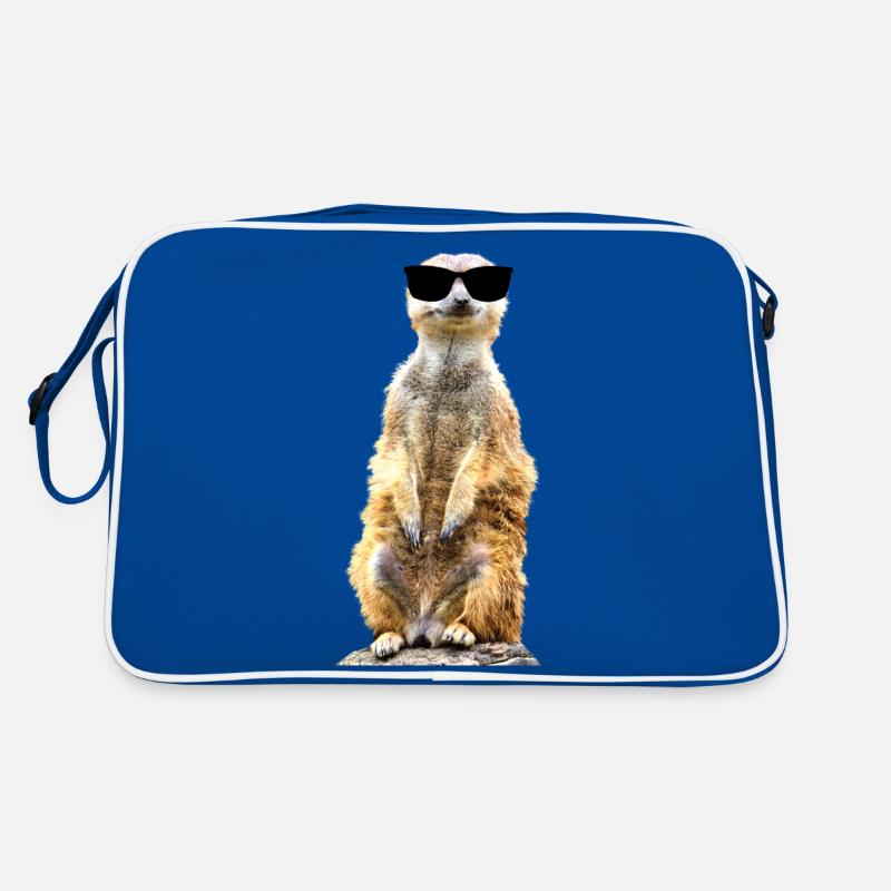 Meerkat cool droll funny with sunglasses Retro Bag