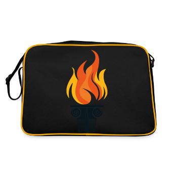 Torch symbol - Retro Bag - black/gold - Back
