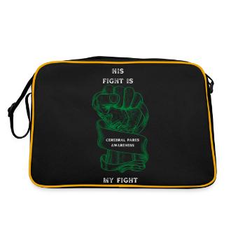 His fight is my fight - Retro Bag - black/gold - Back