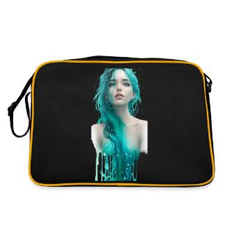 Portrait éthéré d’une femme eau F - Sac Retro - noir/or - Dos