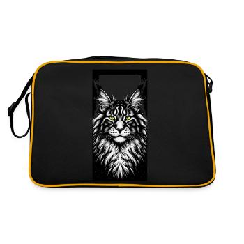 Visage de chat - Sac Retro - noir/or - Dos