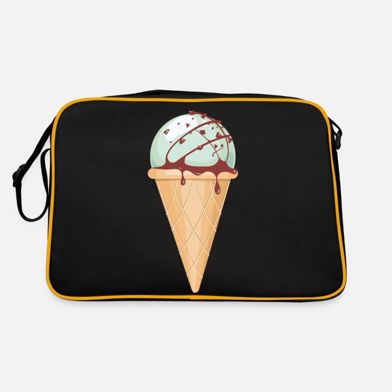 Mint Chocolate Chip Ice Cream Cone Retro Bag