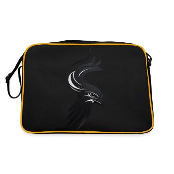 Aigle Oiseau de proie tête - Sac Retro - noir/or - Dos