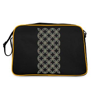 schlichter Look - Retro Tasche - Schwarz/Gold - Hinten