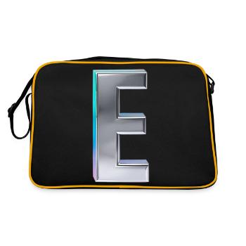 Chrome ,, E " Metallic - Retro Bag - black/gold - Back