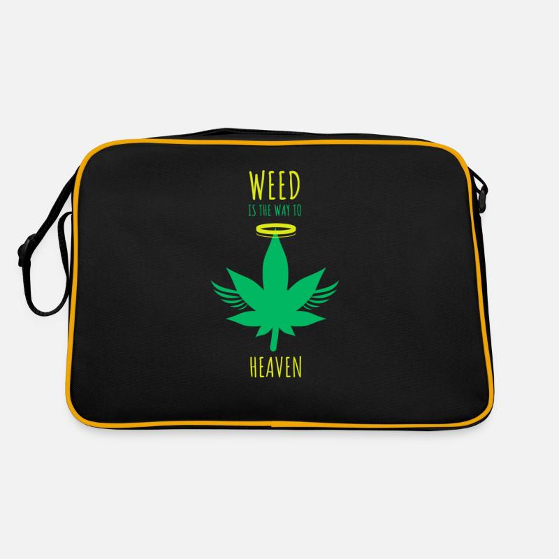 Gras ist der Weg in den Himmel Retro Tasche