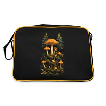Retro Chanterelles Mushroom Picker Dream Mushroom Design - Sac Retro - noir/or - Dos