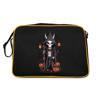 Halloween Skeleton Druid Magic - Retro Bag - black/gold - Back