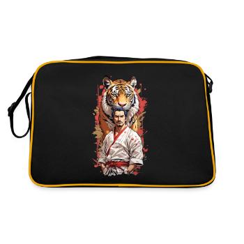 Tigre Martial Artiste Rétro Arts Martiaux Style d’Art - Sac Retro - noir/or - Dos