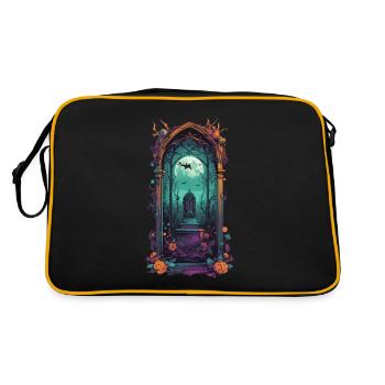 Cimetière gothique Vintage Pastel Goth Design - Sac Retro - noir/or - Dos