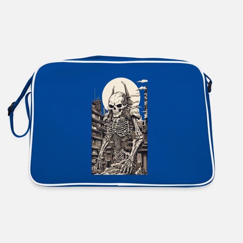 Edo Japan Yokai Skeleton Ukiyo-E Artwork Retro Bag