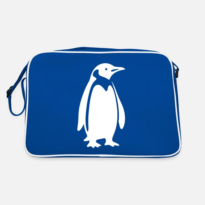 Design minimaliste de silhouette de pingouin cool Sac Retro