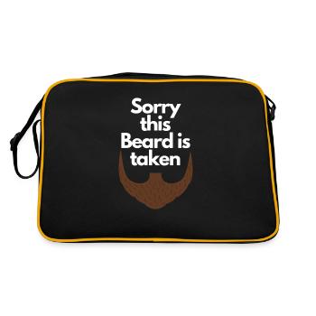 Sorry this Beard is taken - Retro Bag - black/gold - Back