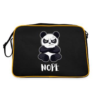Non Panda paresseux drôle - Sac Retro - noir/or - Dos