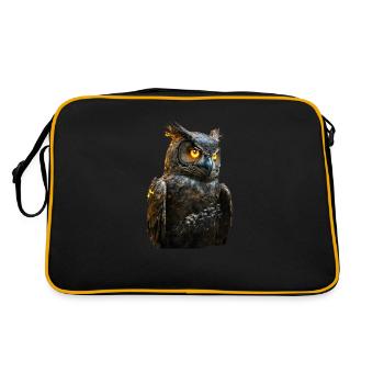 Hibou III - Sac Retro - noir/or - Dos