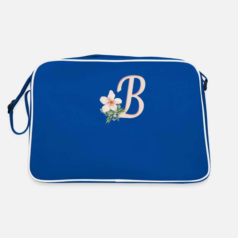 Buchstabe B mit Blume Retro Tasche