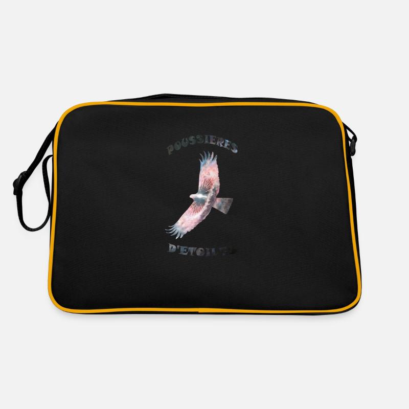 Adler-Sternenstaub - Retro Tasche - Schwarz/Gold