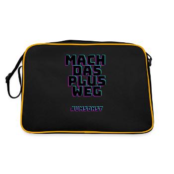 mach das plus Weg #umsonst - Retro Tasche - Schwarz/Gold - Hinten