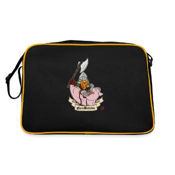 Warrior Dwarf - the Beatable Dwarf - Retro Bag - black/gold - Back