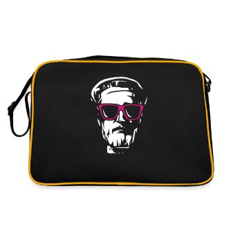 Mainzer Johannes Gutenberg - Retro Tasche - Schwarz/Gold - Hinten