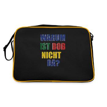 WHY IS BOB NOT THERE? - Retro Bag - black/gold - Back