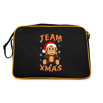 L’équipe de chimpanzés Xmas pour les équipages de service - Sac Retro - noir/or - Dos