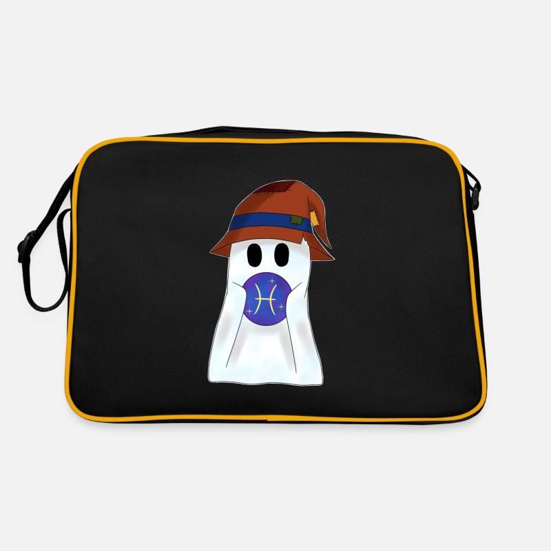 Kleiner Geist mit dem Sternzeichen Fische Retro Tasche