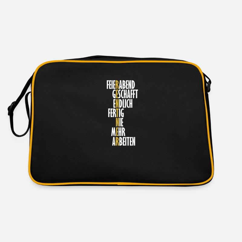 Ruhestand - Retro Tasche - Schwarz/Gold